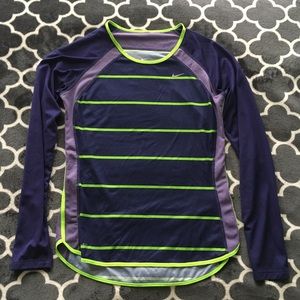 Nike Purple Striped Running Tee